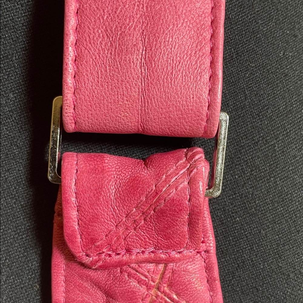 Pink Quilted Leather Sash Bag - Picture 14 of 15